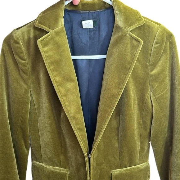 J. Crew Olive Velvet Blazer - Picture 7 of 12